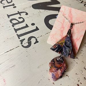 Handmade, polymer, clay necklace